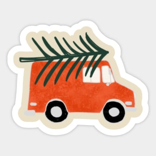 Christmas truck Sticker